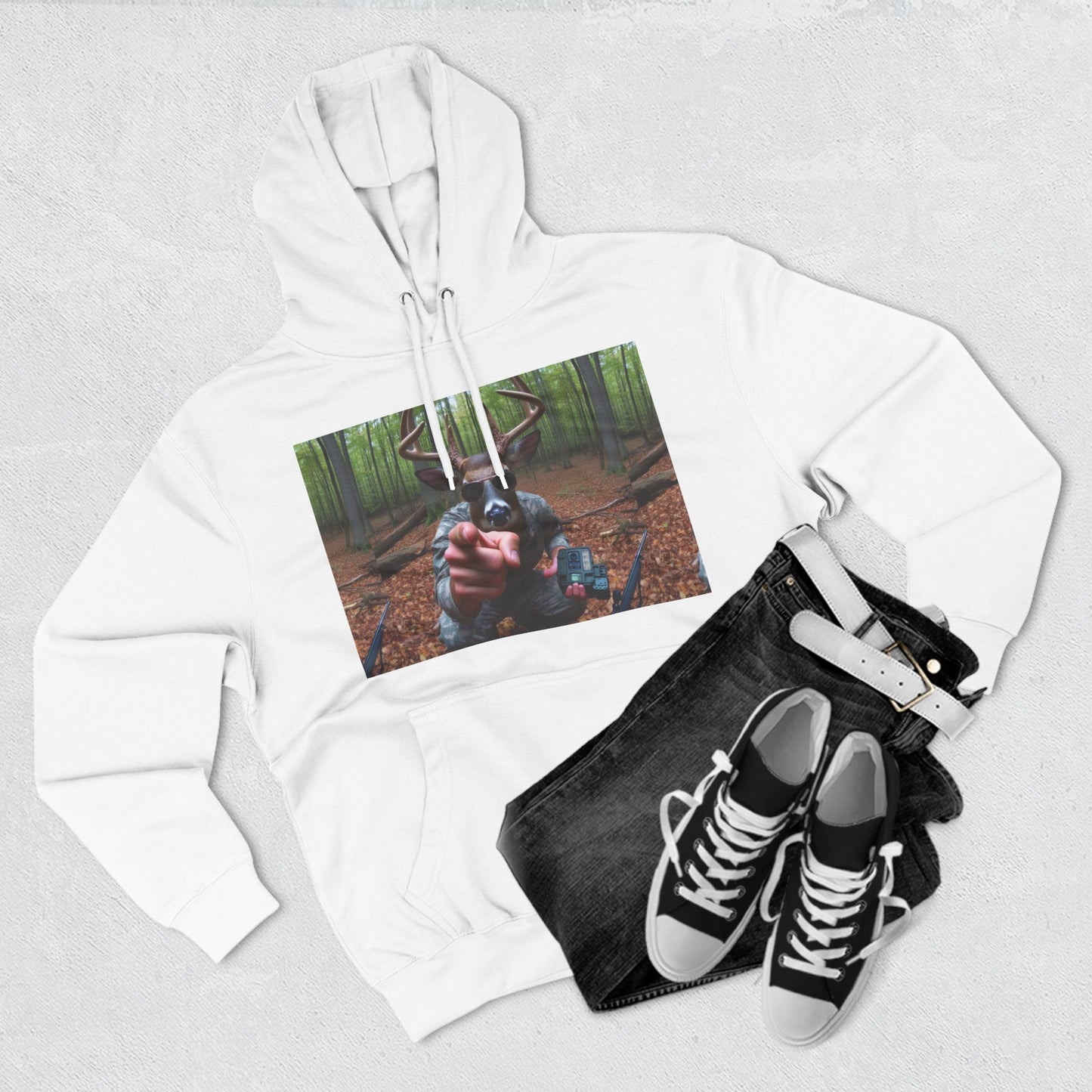 Three-Panel Fleece Hoodie